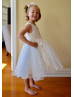 Beaded Pink Embroidery Satin Tulle Flower Girl Dress Beaded Pink Embroidery Satin Tulle Flower Girl Dress